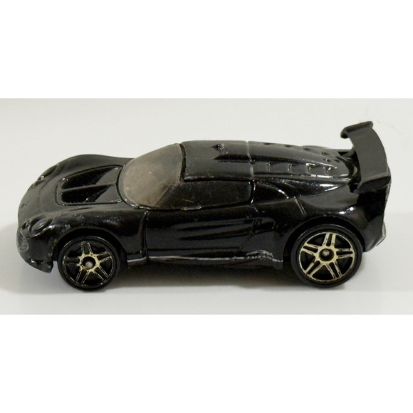 Hot Wheels Lotus Elise Toy Car 1:64 Black Diecast Sportscar Winged Coupe